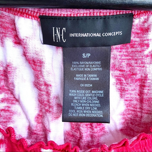 Red & White Twist Dyed Blouse - Picture 3 of 7